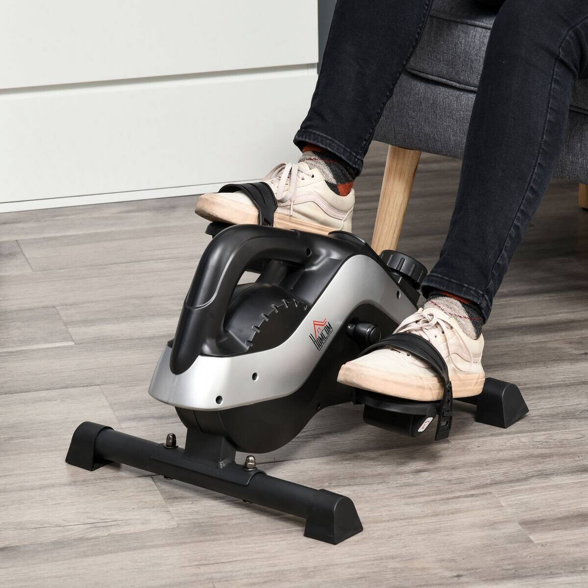 HOMCOM Mini Heimtrainer silber Kunststoff B/H/L: ca. 44x34x53 cm