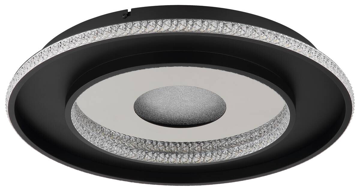 GLOBO Deckenleuchte klar mattschwarz Aluminium Metall H/D: ca. 6x52,5 cm 1 Brennstellen