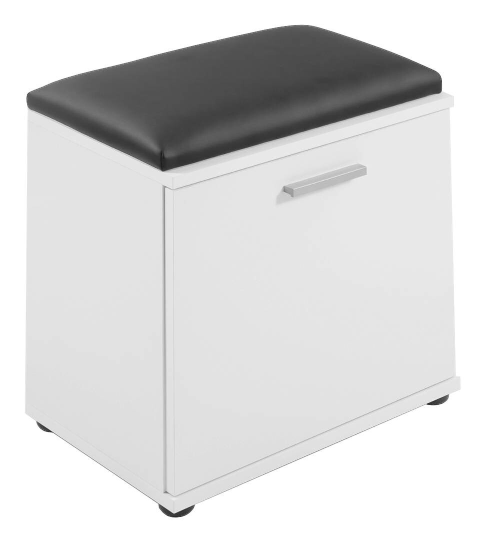 Sitzbank JAKOB weiß schwarz B/H/T: ca. 48,5x49x30 cm