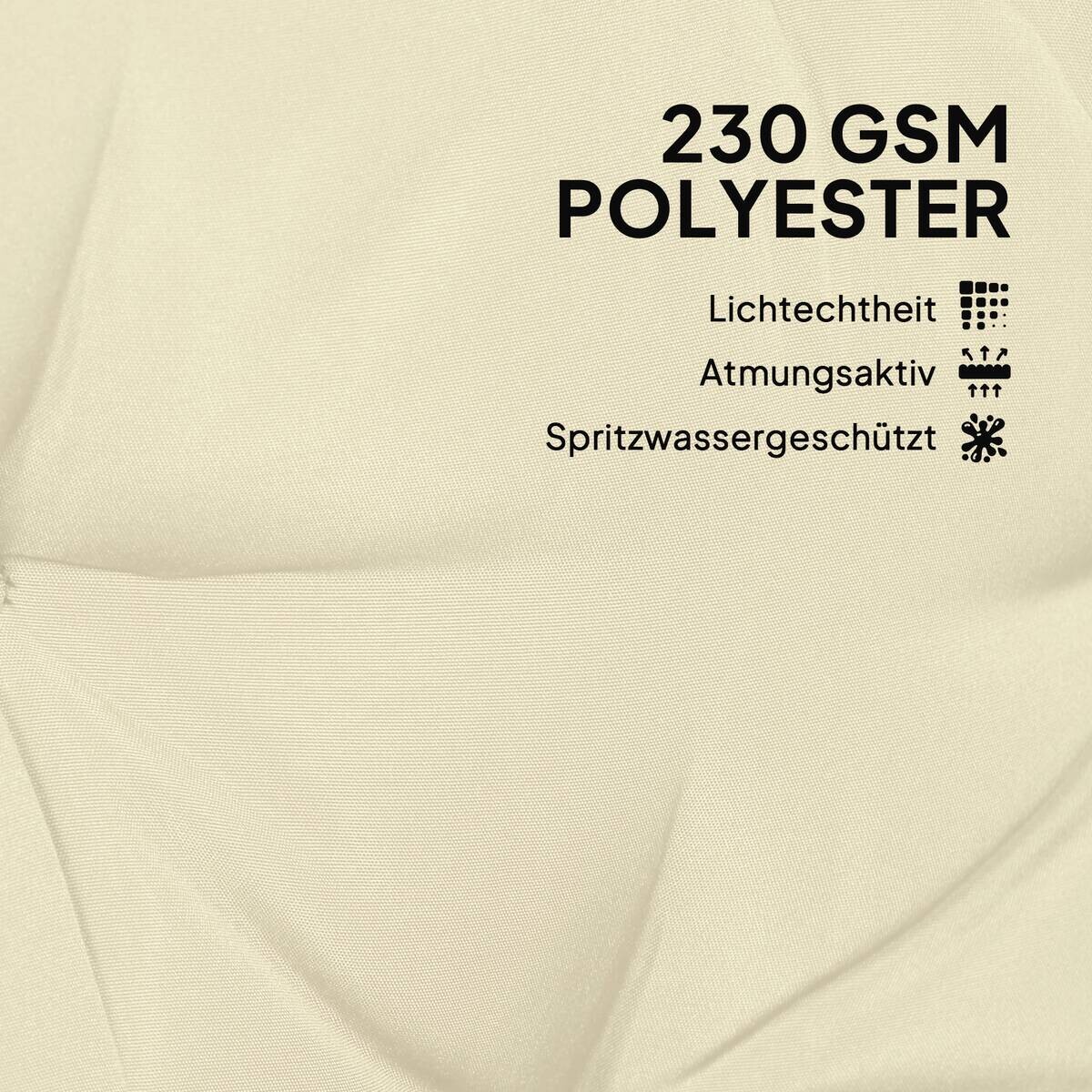 Outsunny Sitzkissen-Set beige Polyester B/H/L: ca. 110x8x180 cm