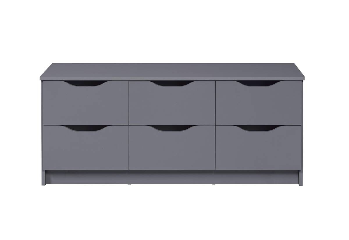 Kommode Silenzia dunkelgrau B/H/T: ca. 122x51x40 cm