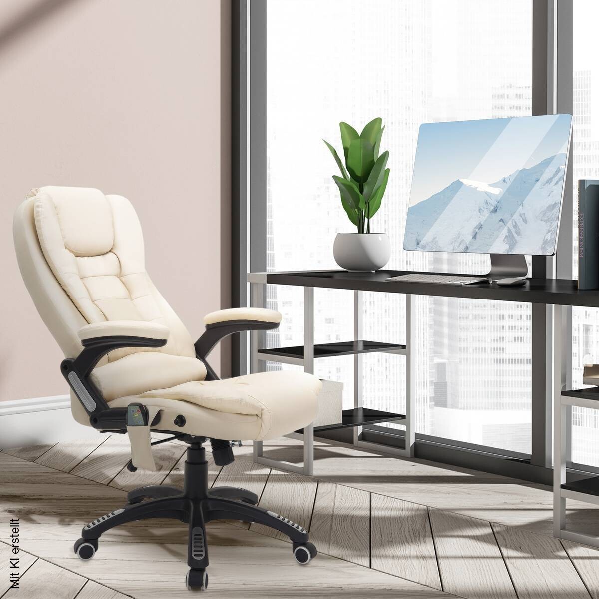 Chefsessel A2-0057 beige PVC Kunstleder