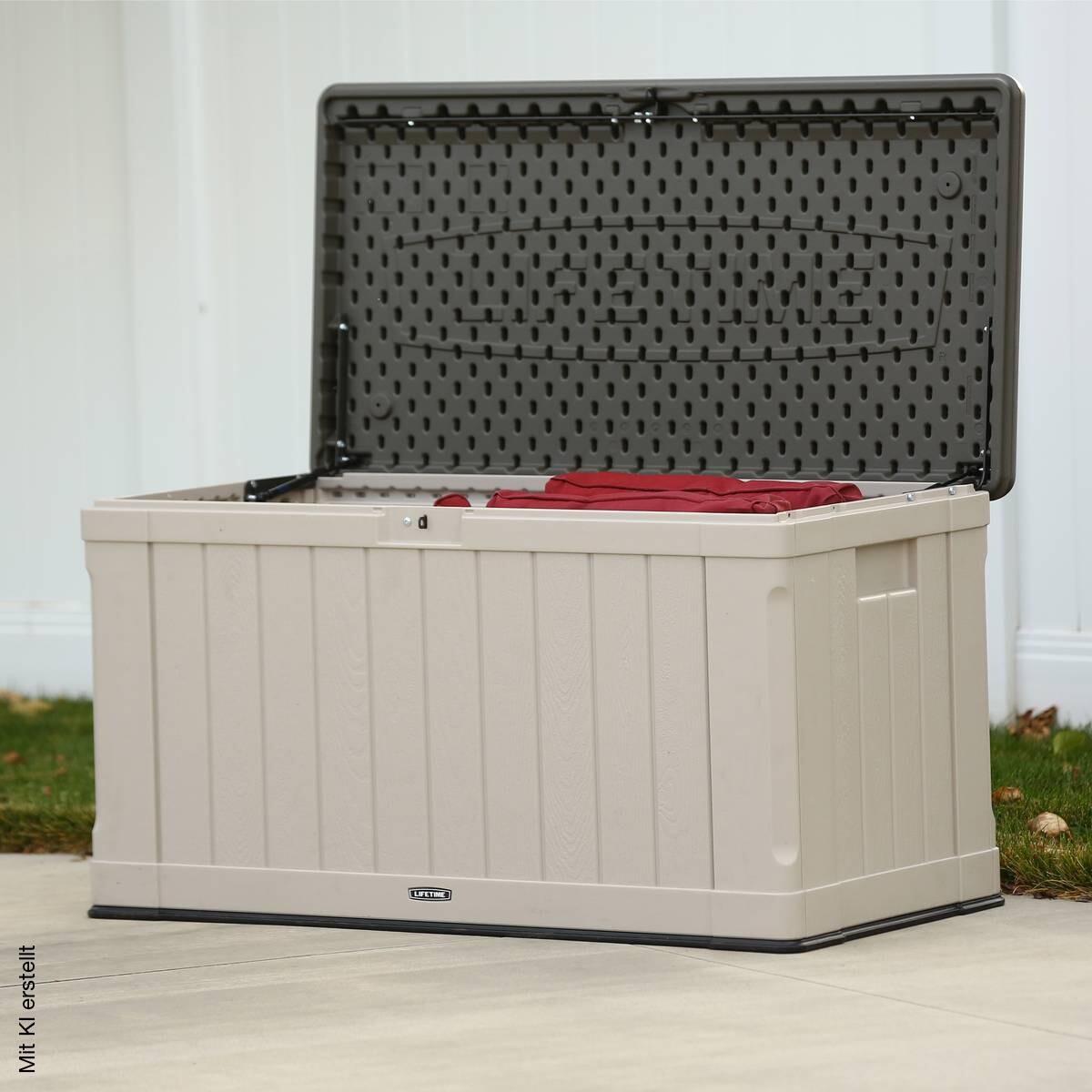 Lifetime Kissenbox Harmony 440L Lichtgrau Kunststoff B/H/T: ca. 128x67x64 cm