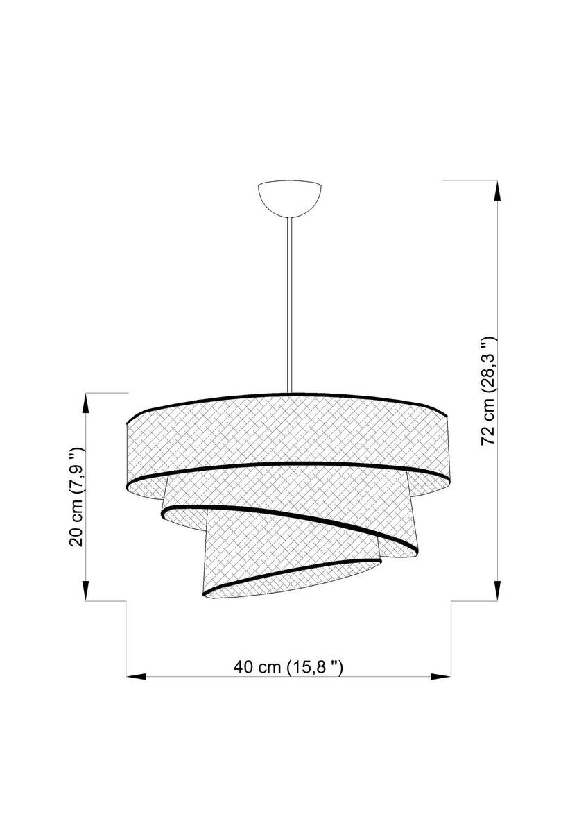 Opviq Pendelleuchte Couper creme silber Baumwolle Metall B/H/L: ca. 40x72x40 cm E27 1 Brennstellen