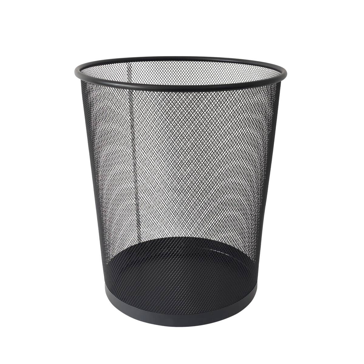 POCOline Papierkorb schwarz Metall H/D: ca. 34,5x29,5 cm