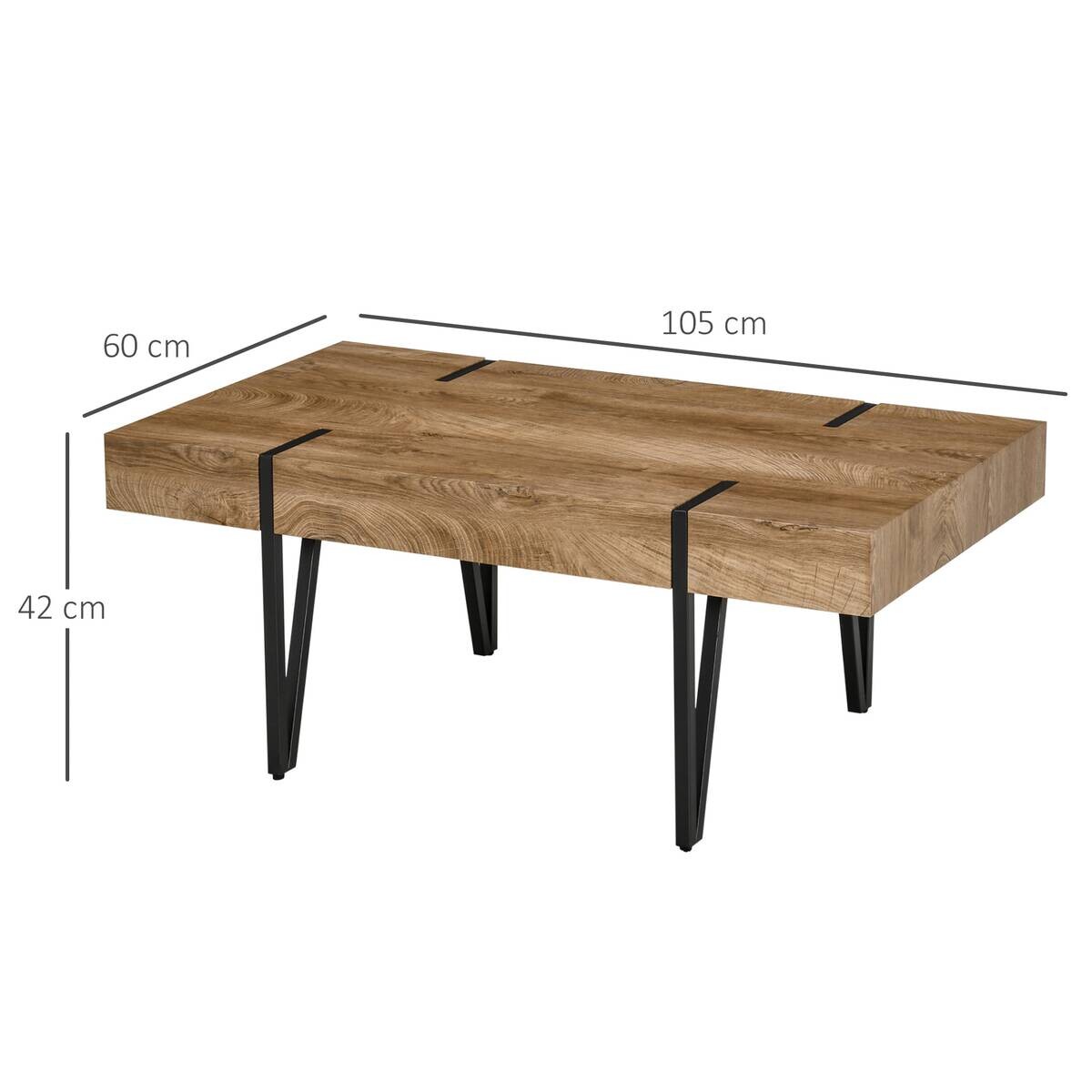 Couchtisch natur Optik B/H/T: ca. 105x42x60 cm