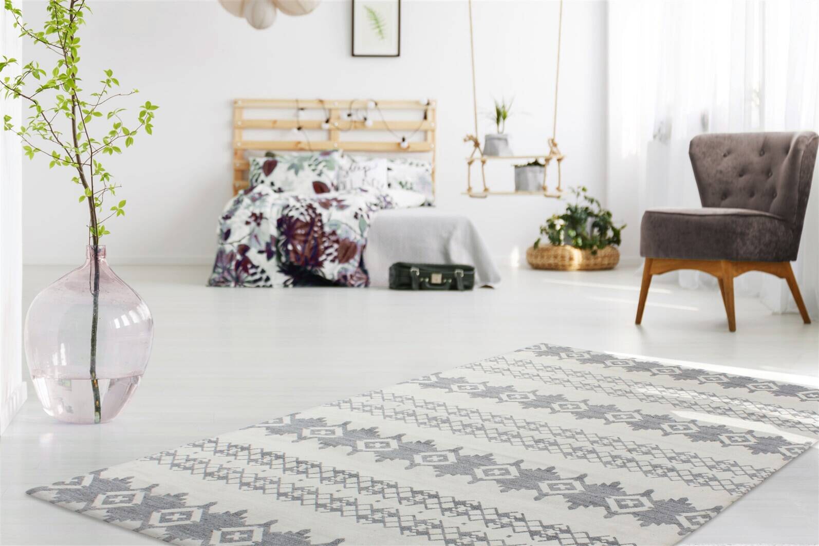 Kayoom Kurzflorteppich Mirage 410 grau B/L: ca. 80x150 cm
