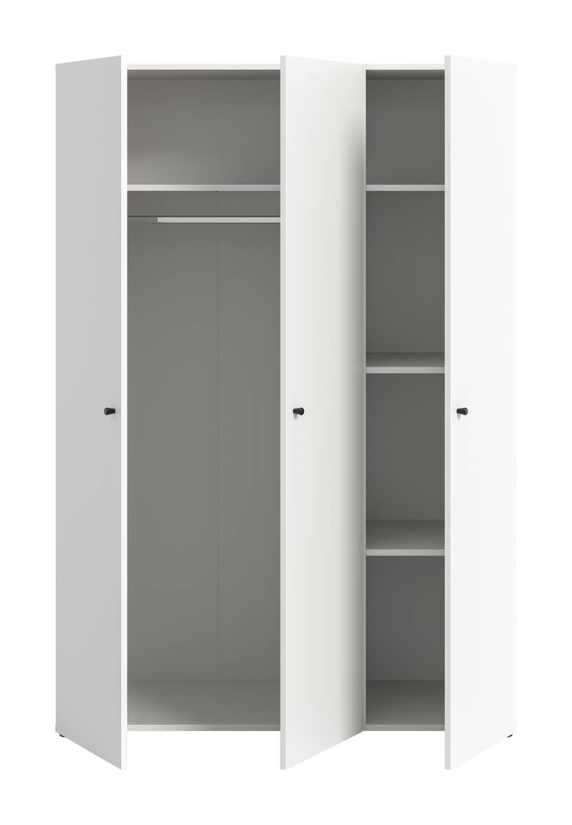 Kleiderschrank DARWIN weiß B/H/T: ca. 120x176x51 cm