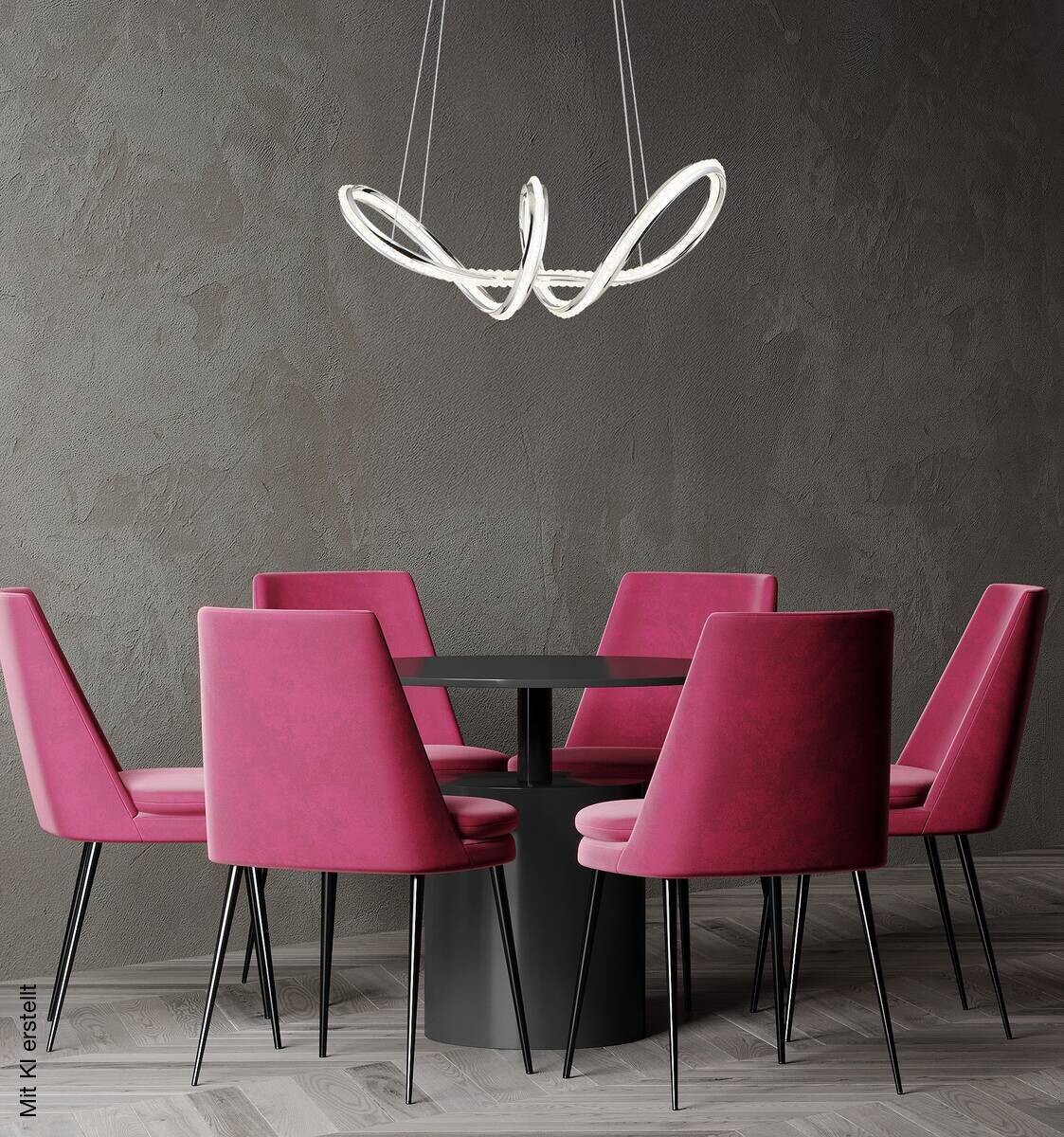 GLOBO LED-Hängeleuchte Chrom klar Metall Kunststoff B/H/L: ca. 28x120x60 cm 1 Brennstellen