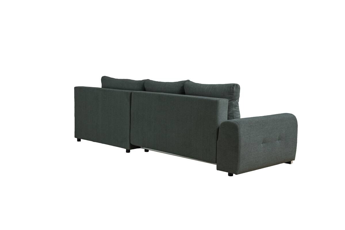 Ecksofa mit Bettfunktion und Bettkasten Lorenz grün Microfaser B/H/T: ca. 284x74x180 cm