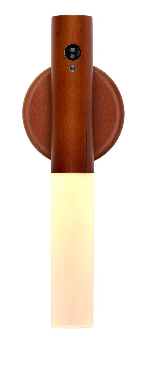 Grundig LED-Wandleuchte Portabel hellbraun dunkelbraun B/H/L: ca. 3x6x18 cm