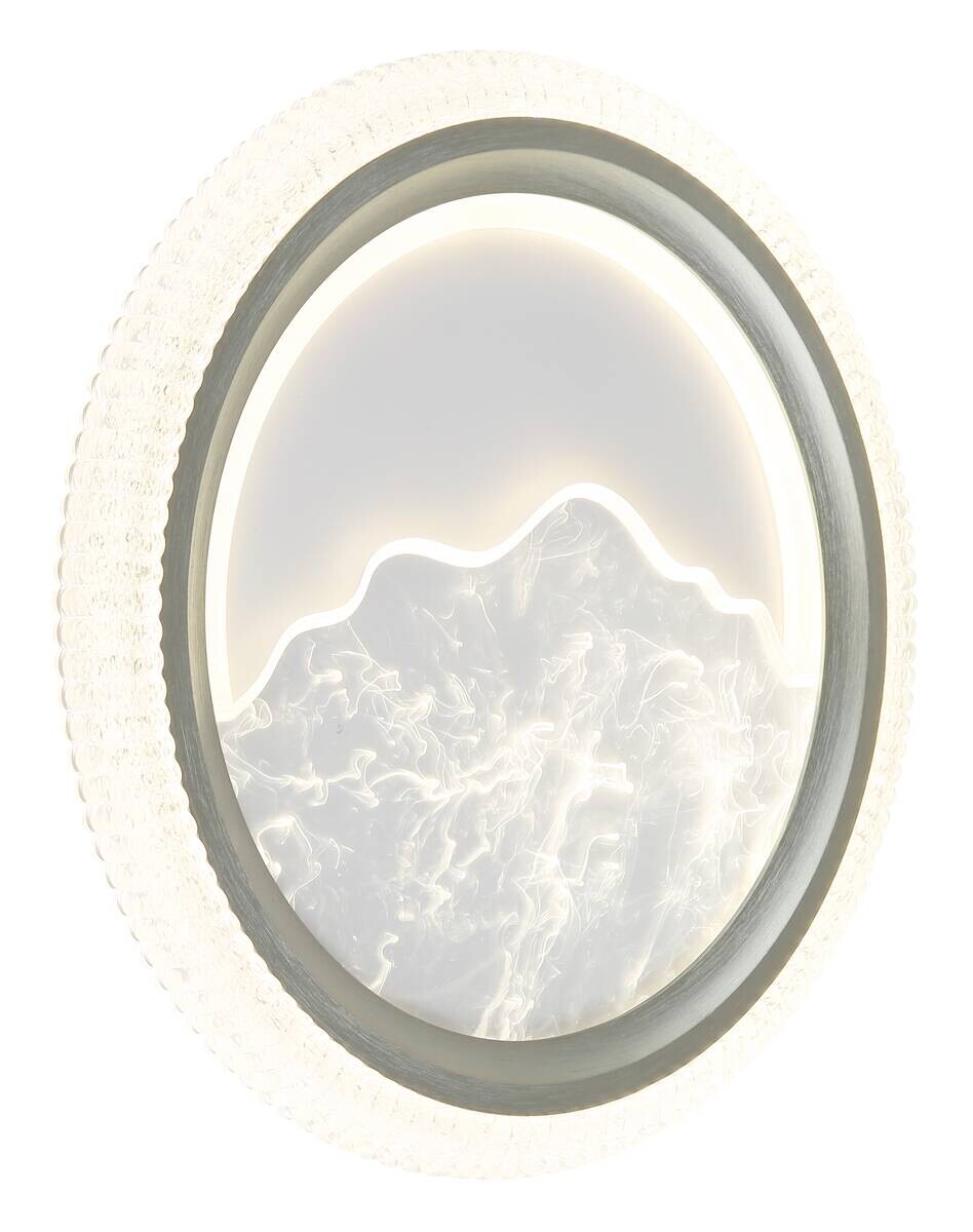 GLOBO LED-Deckenleuchte klar grau Kunststoff Metall H/D: ca. 5,5x39,5 cm 1 Brennstellen
