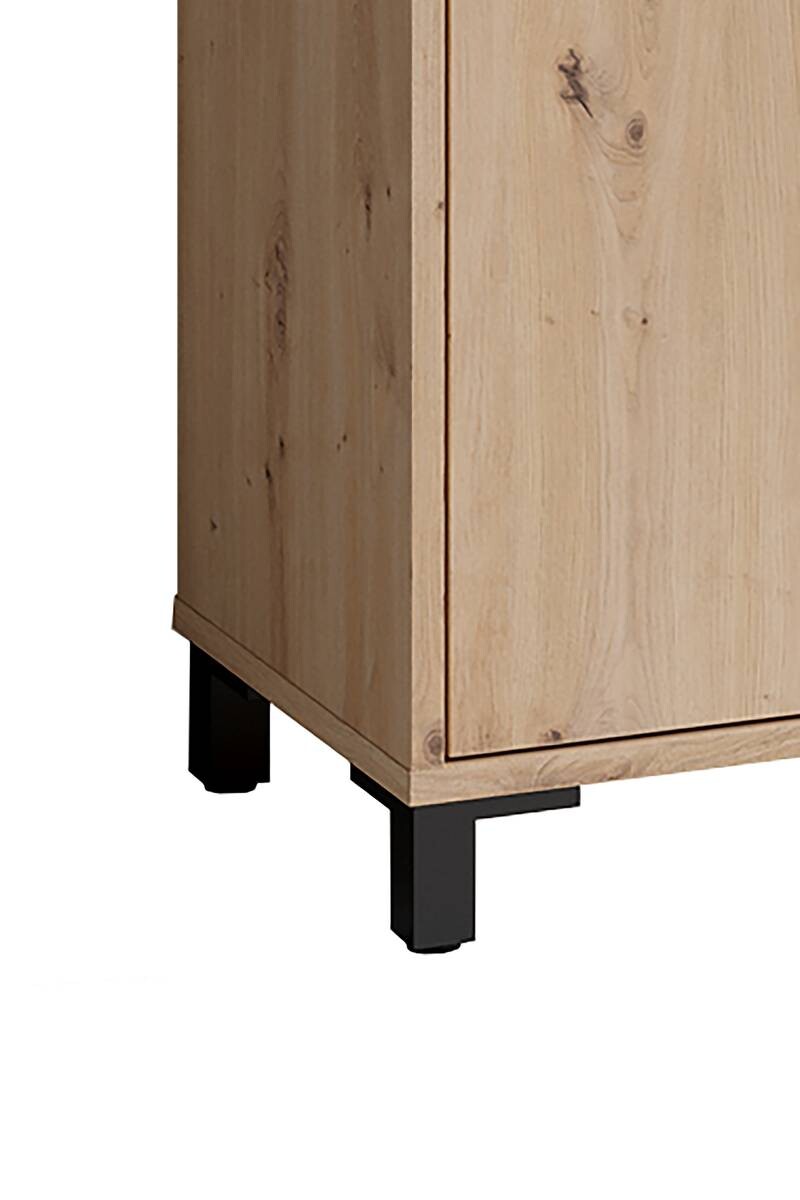 Hochschrank WELLNESS Eiche Artisan Nachbildung schwarz schwarz B/H/T: ca. 54x193x31 cm