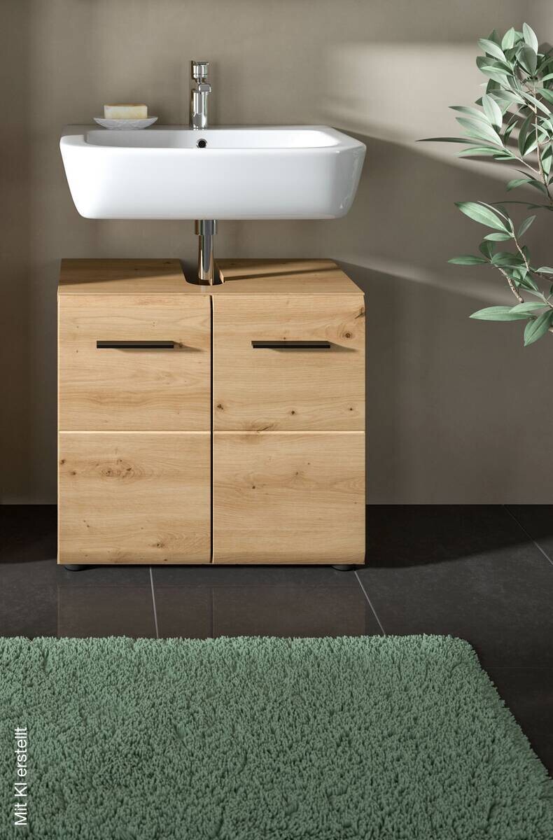 Waschbeckenunterschrank Ice Artisan Oak Nachbildung B/H/T: ca. 60x54x30 cm