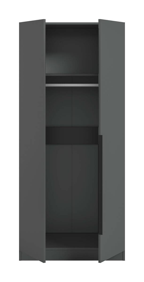 Kleiderschrank KOPENHAGEN anthrazit B/H/T: ca. 80x181x52 cm