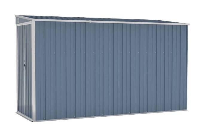 vidaXL Gartenhaus grau B/H/T: ca. 118x178x288 cm