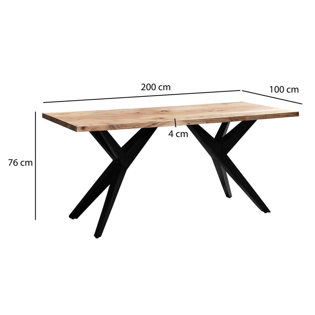 Esstisch B/H/T: ca. 200x76x100 cm