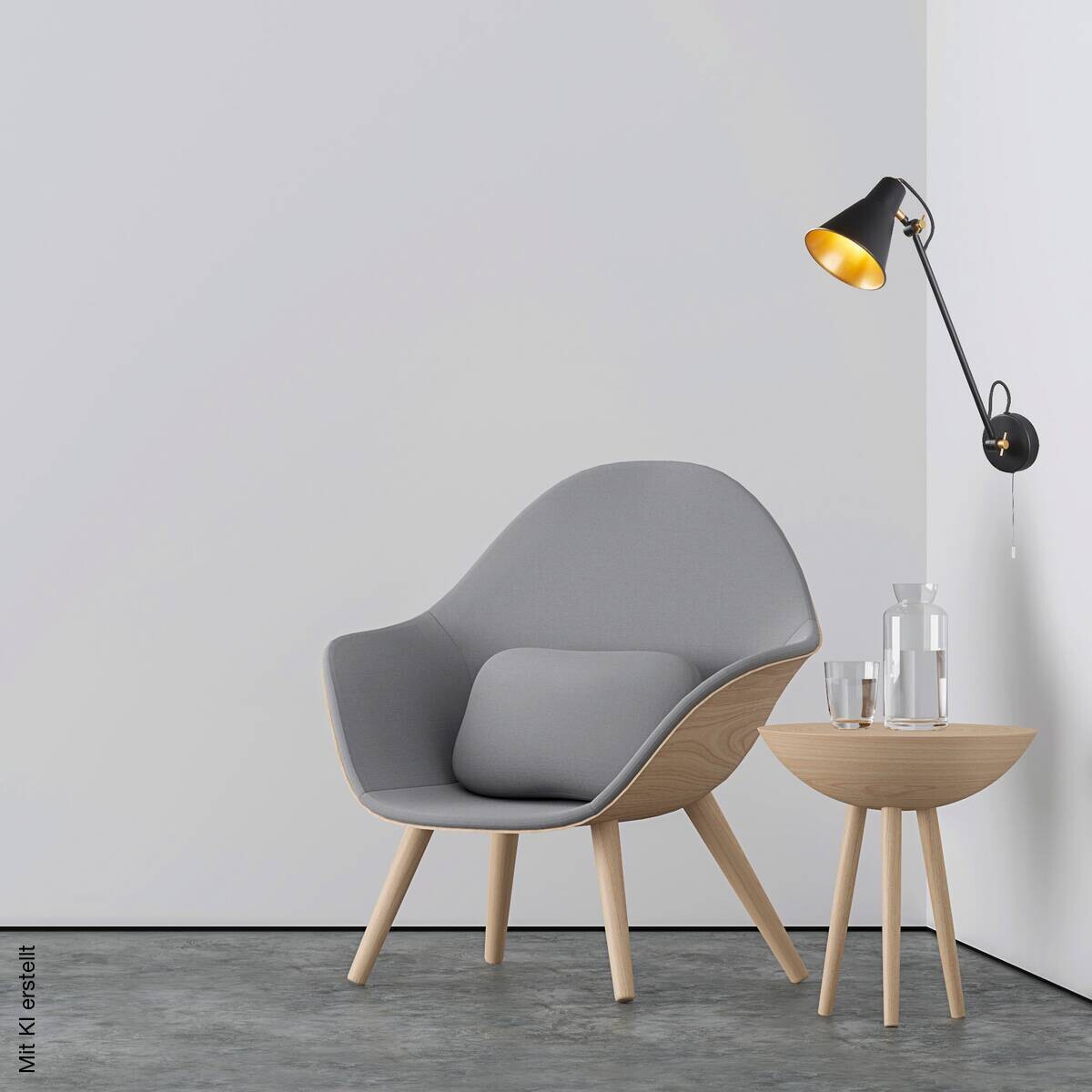 Searchlight Wandleuchte Swing Arm gold schwarz Stahl B/H/T: ca. 14x39x51 cm E27 1 Brennstellen