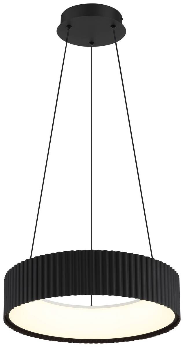 GLOBO LED-Hängeleuchte Opal mattschwarz PVC Metall Acryl H/D: ca. 120x46 cm 1 Brennstellen