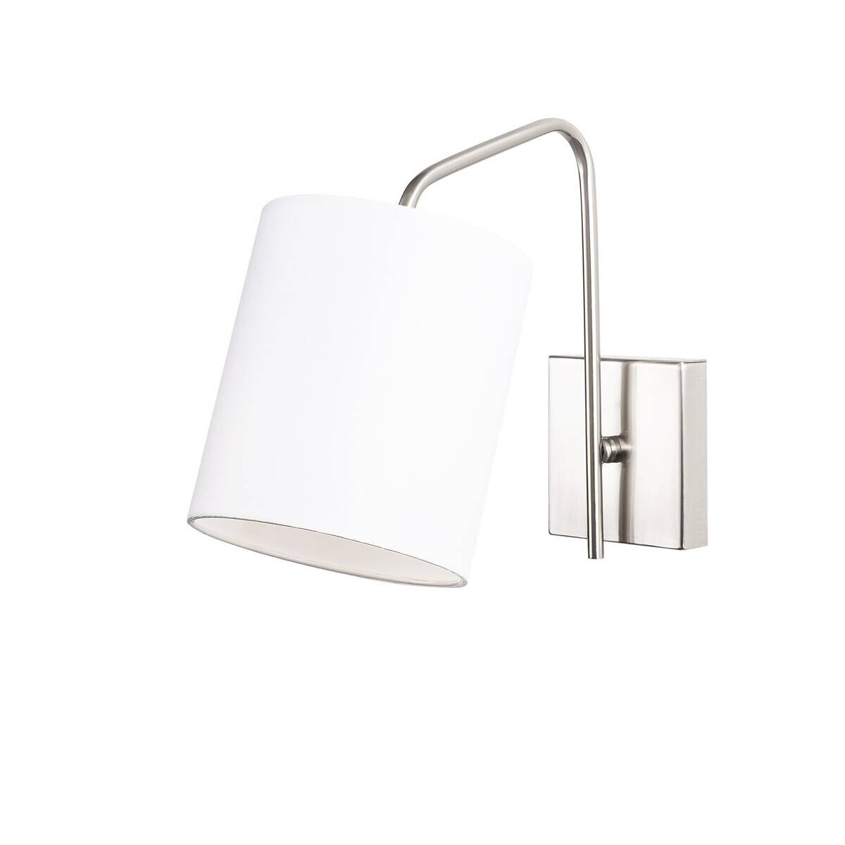 Opviq Wandleuchte weiß nickel Metall B/H/L: ca. 27x24x14 cm E27 1 Brennstellen
