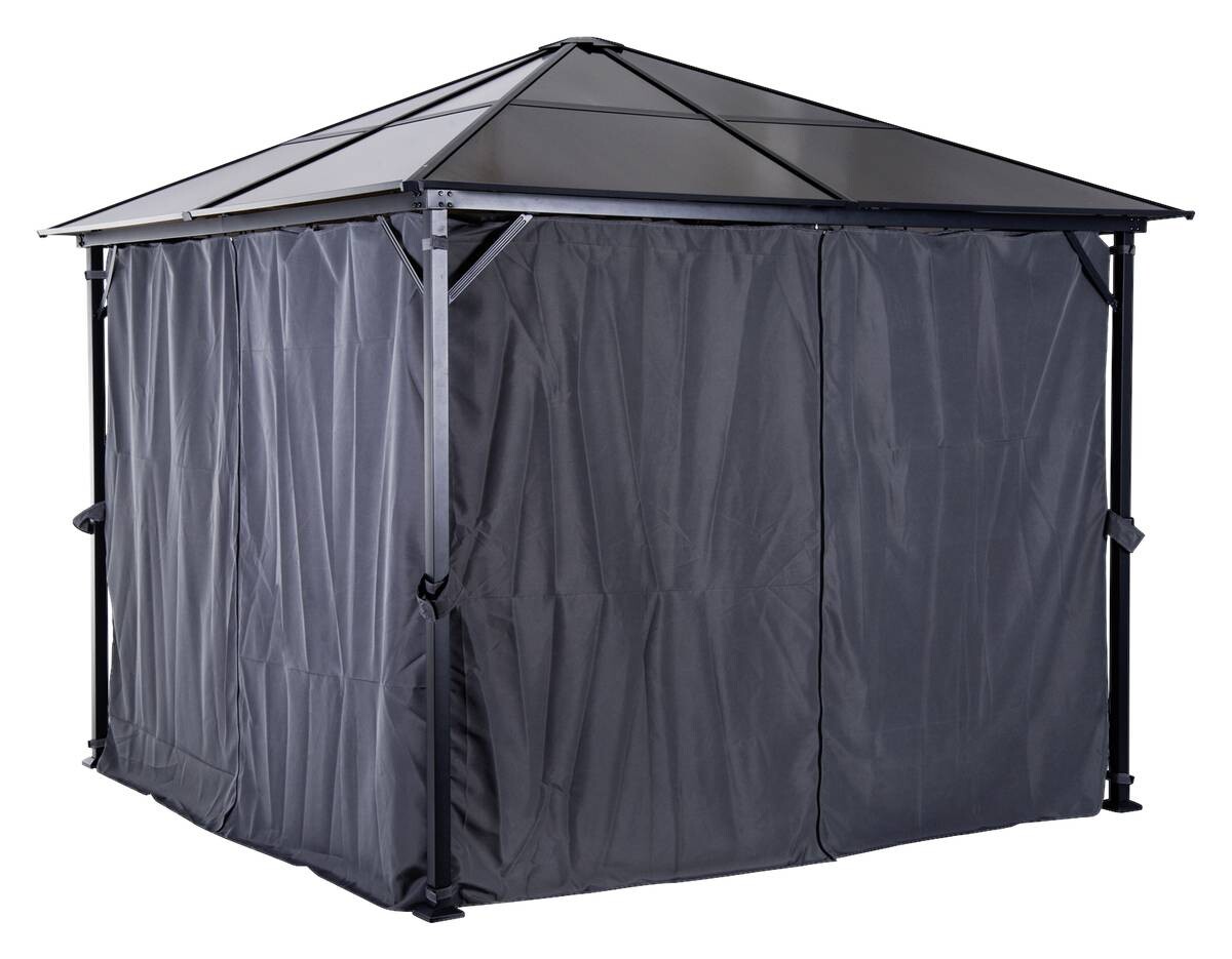 Outsunny Gartenpavillon braun Alu B/H/L: ca. 300x265x300 cm