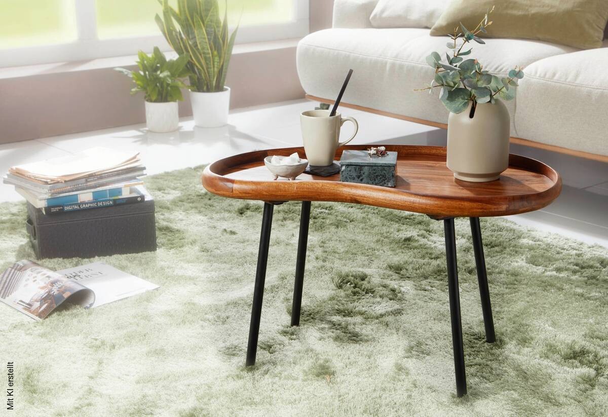 Couchtisch braun B/H/T: ca. 71x42x40 cm