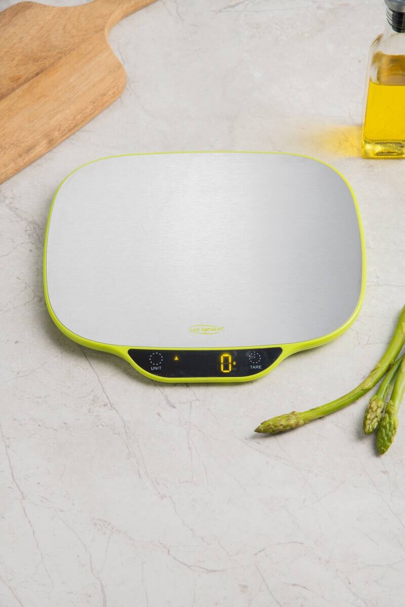 SAN IGNACIO Küchenwaage XTRA gelb Edelstahl B/H/L: ca. 27,2x19x25,1 cm