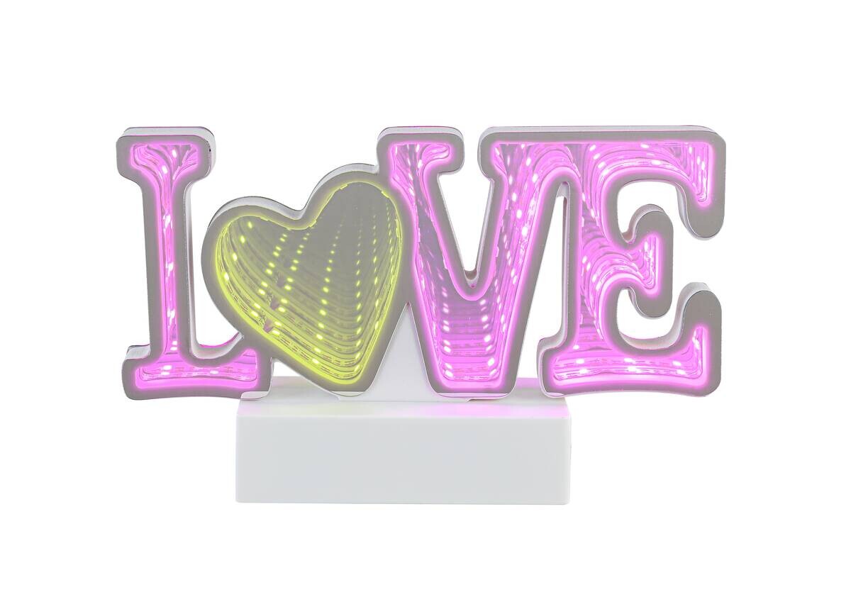 Nolo LED-Infinityleuchte Love weiß B/H/T: ca. 20x4,5x9,7 cm
