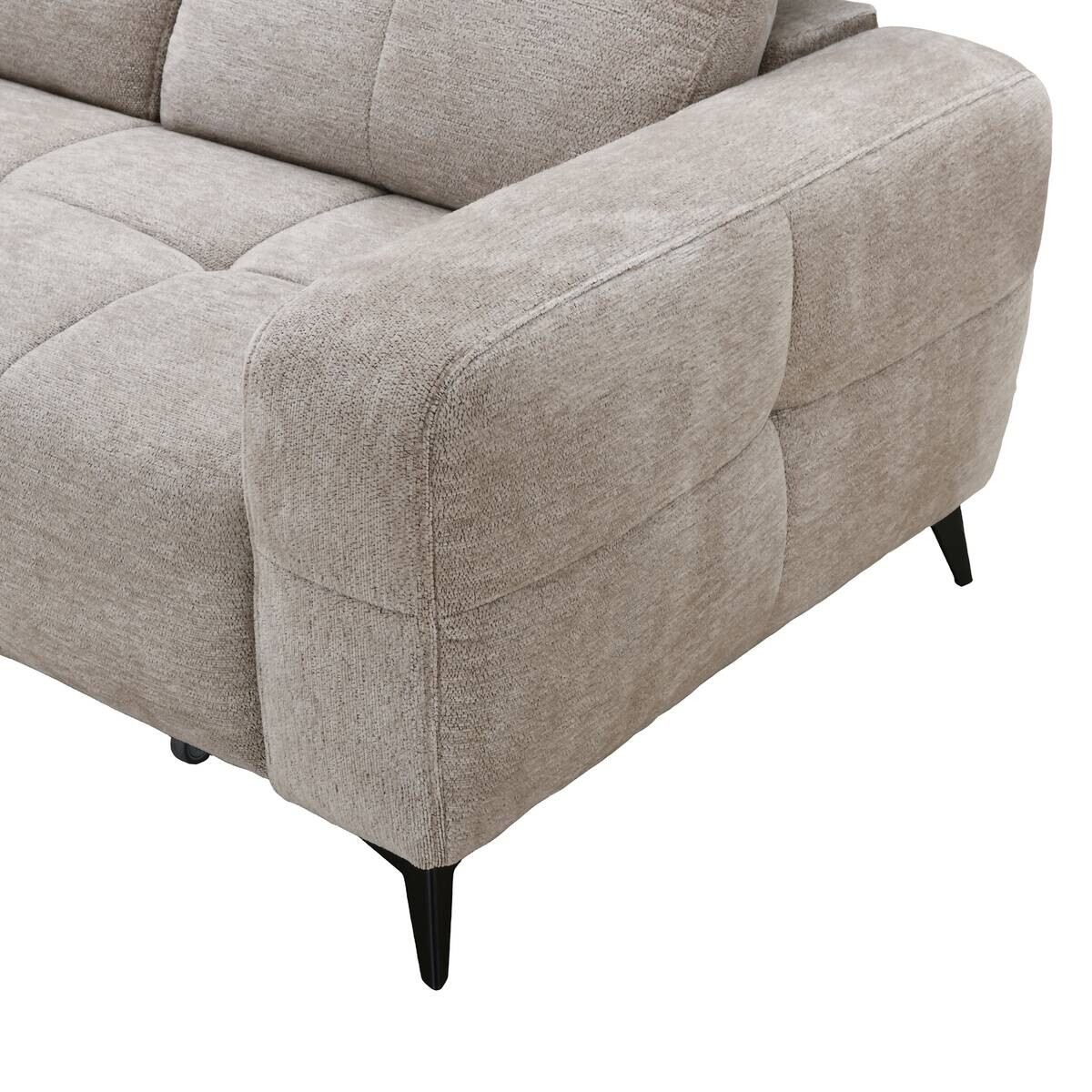 Ecksofa beige Polyester B/H/T: ca. 258x83x205 cm
