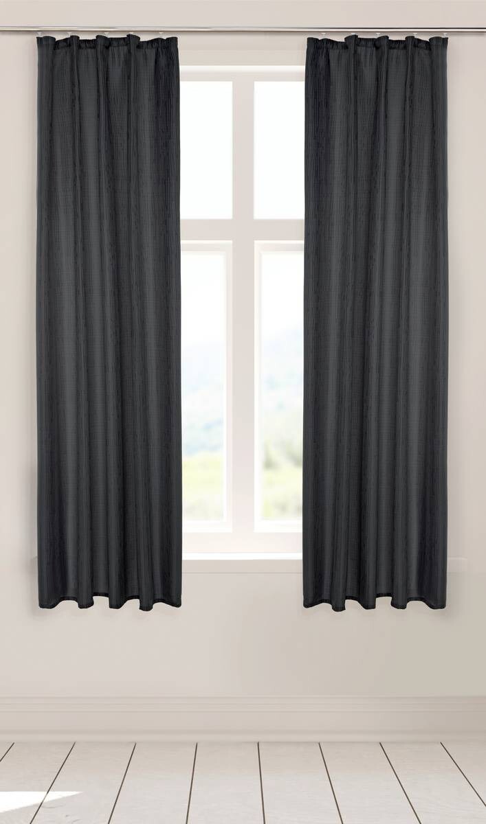 silver edition Dekovorhang Tessin schwarz B/L: ca. 140x175 cm