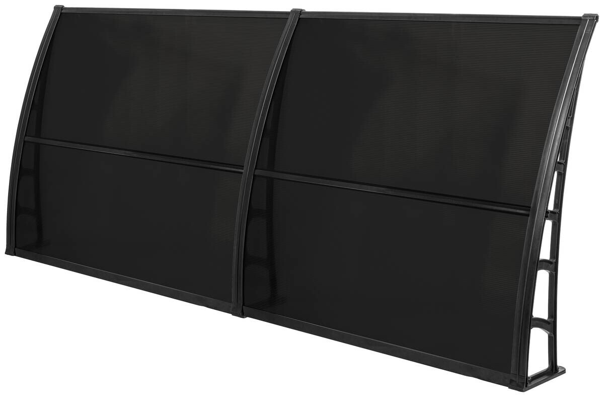 Brosplast Vordach schwarz B/H/L: ca. 240x23x105 cm