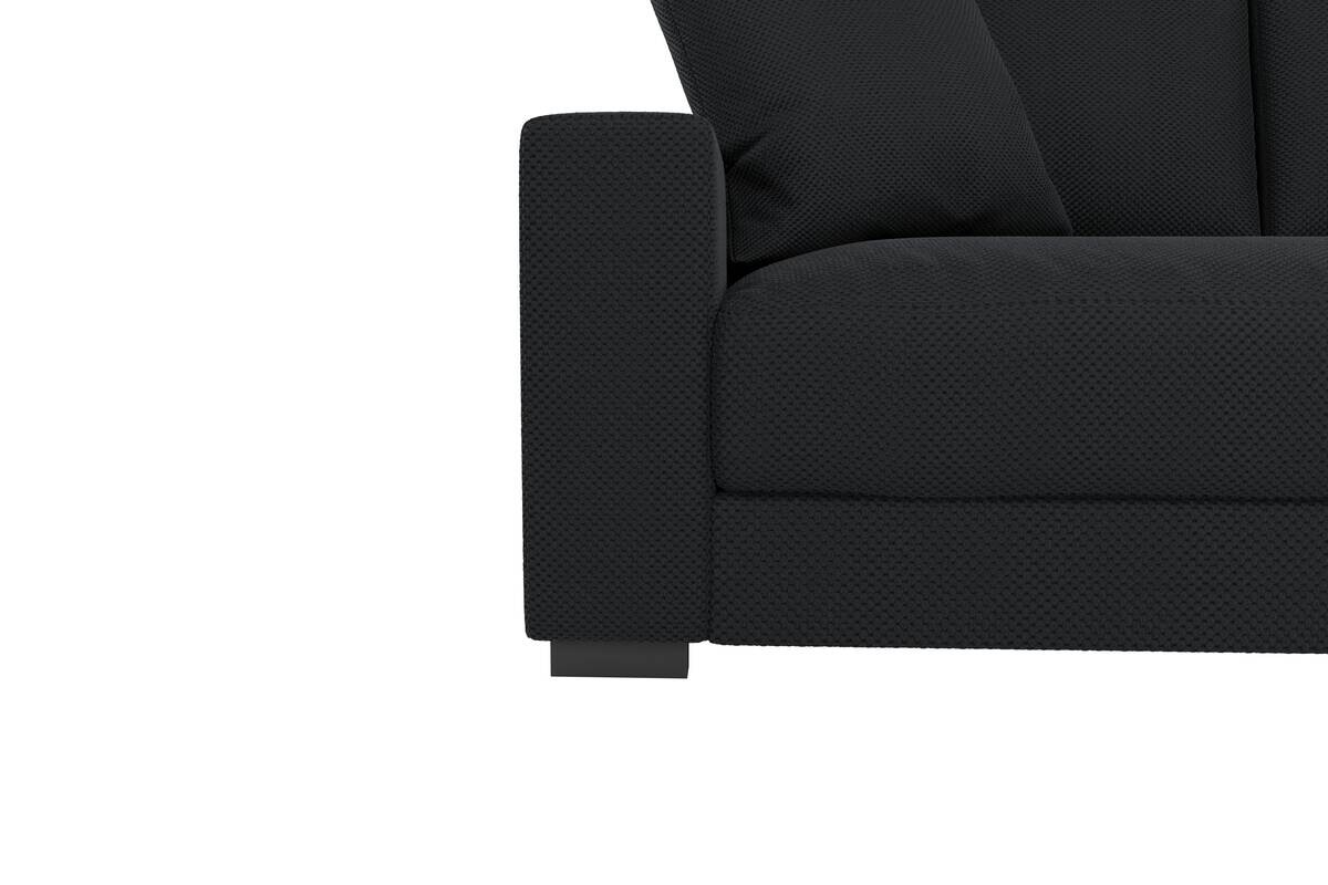 Ecksofa schwarz Microfaser B/H/T: ca. 300x83x190 cm