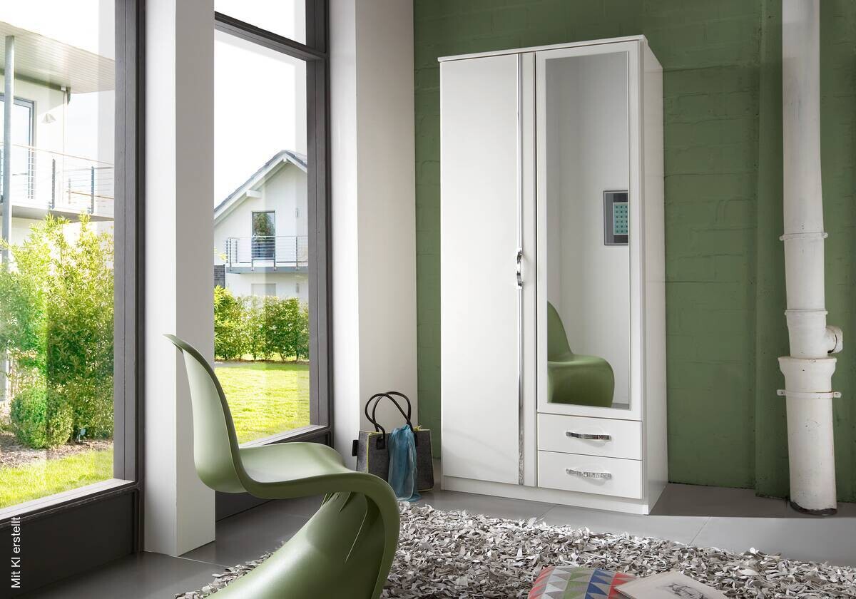 Kleiderschrank Duo Alpinweiß B/H/T: ca. 90x198x58 cm