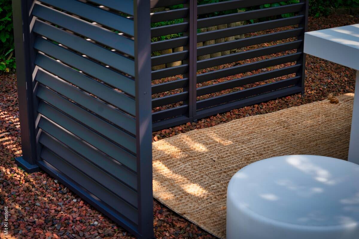 Mirador Lamellen-Seitenteil für Pergola Classic und Deluxe anthrazit Aluminium B/H/L: ca. 123x236,1x6 cm