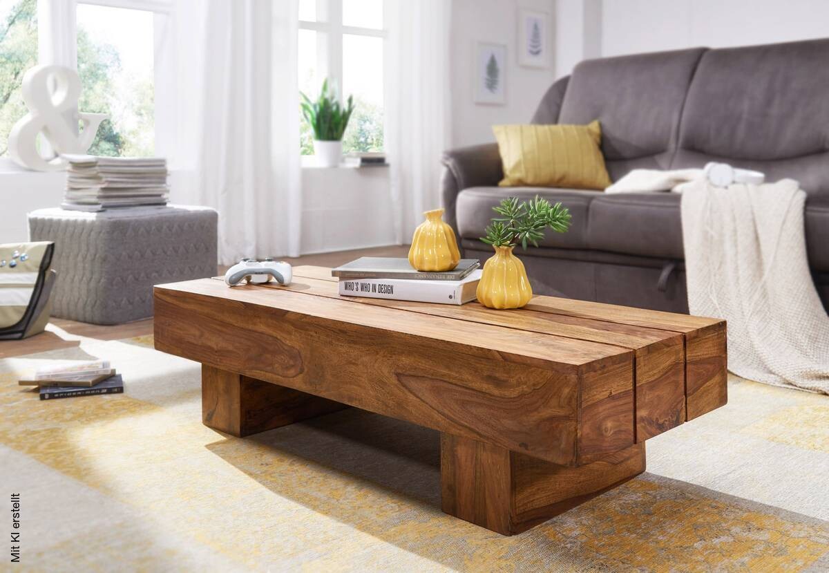Couchtisch natur B/H/T: ca. 120x30x45 cm