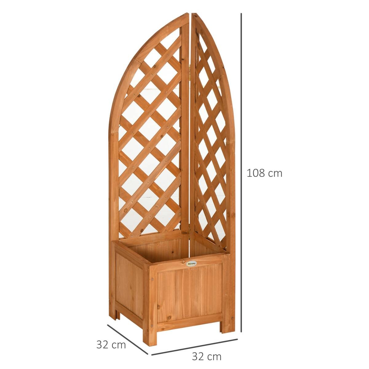 Outsunny Eckbeet braun B/H/L: ca. 32x108x32 cm