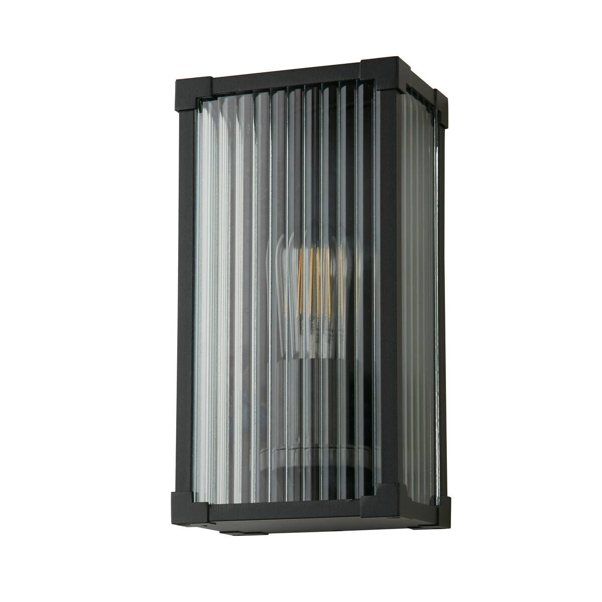 Wandaußenleuchte klar schwarz B/H/L: ca. 10x28x15 cm