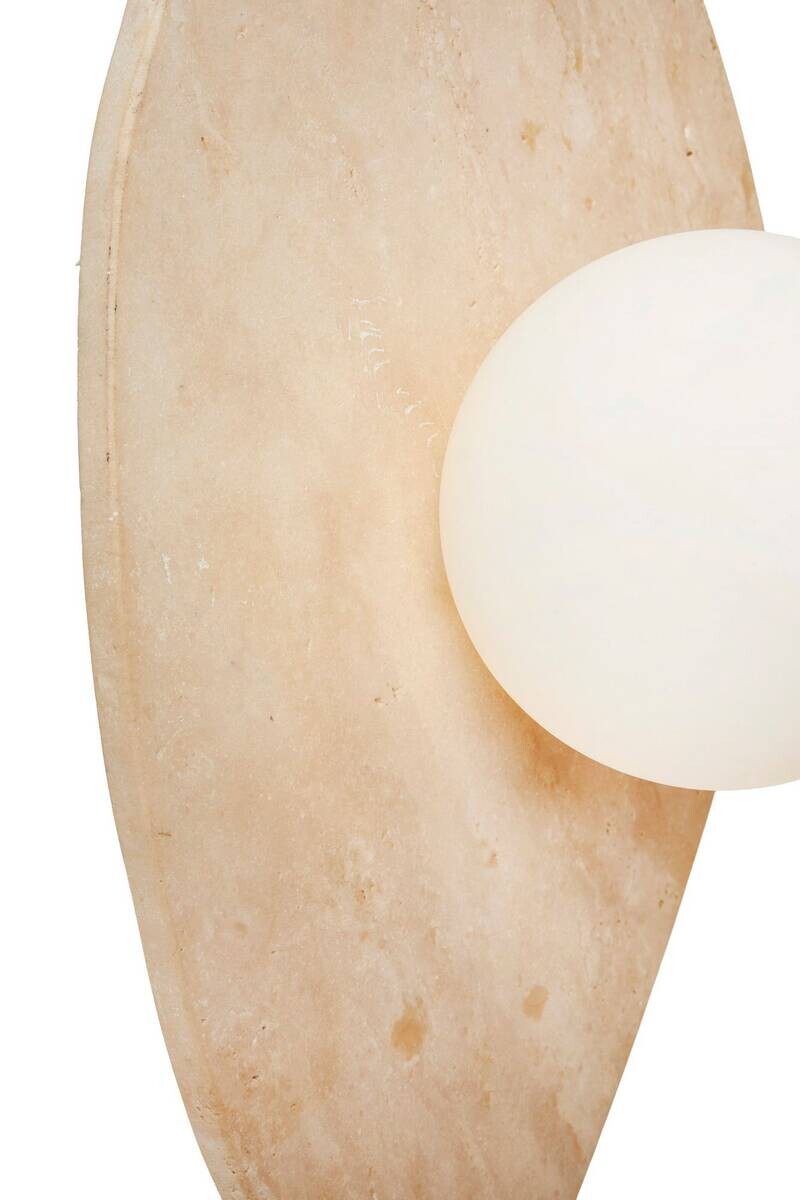 Wandleuchte beige weiß Glas B/H/L/D: ca. 10x42x10x10 cm G9 1 Brennstellen
