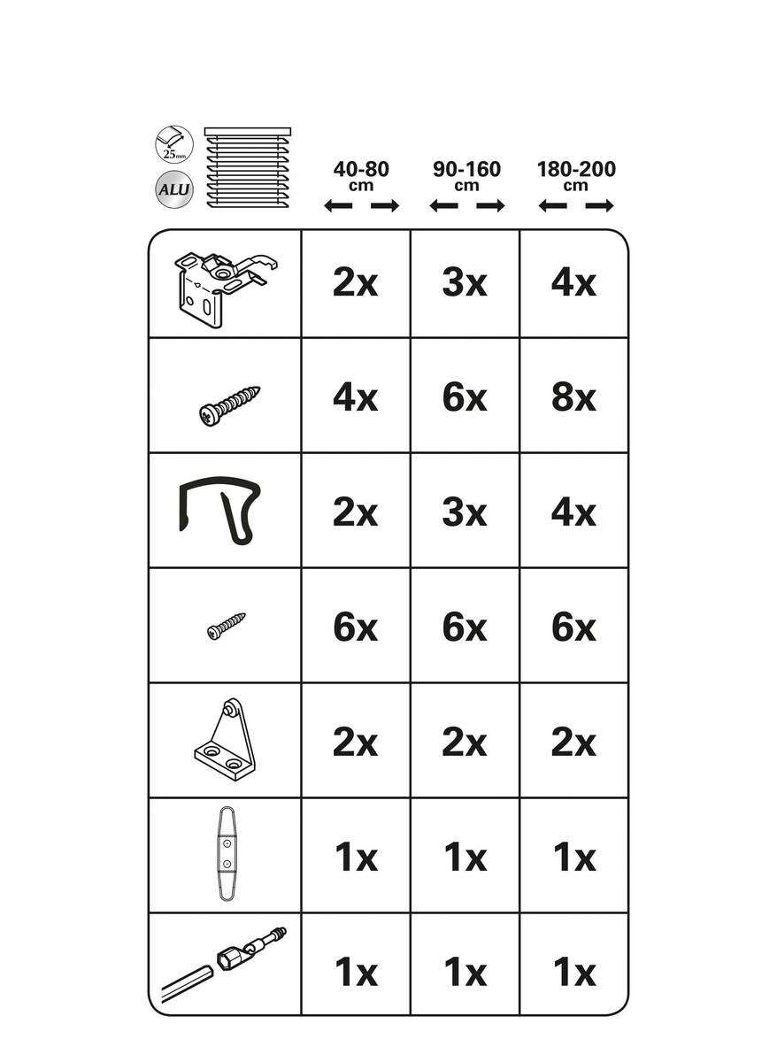 Alu-Jalousie weiß B/L: ca. 105x175 cm