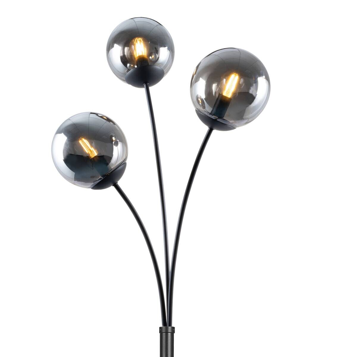 POCOline Stehleuchte Space schwarz Glas B/H/T: ca. 37x180x37 cm E14 3 Brennstellen
