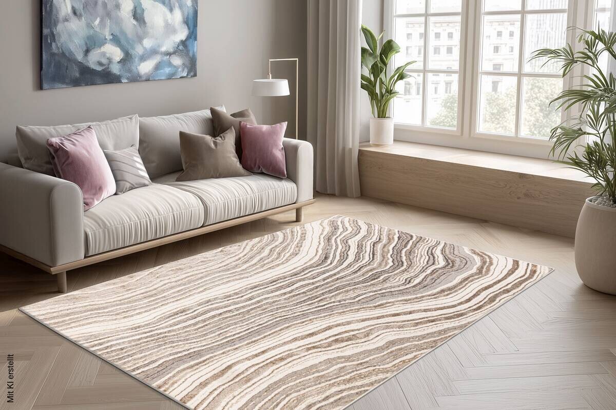 Kayoom Teppich Chalk 225 silber B/L: ca. 200x290 cm