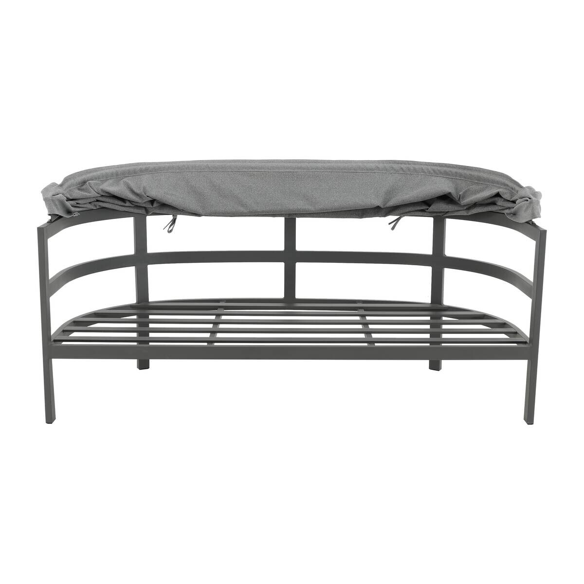 POCOline Sonneninsel mit Dach Barbados hellgrau Stahl