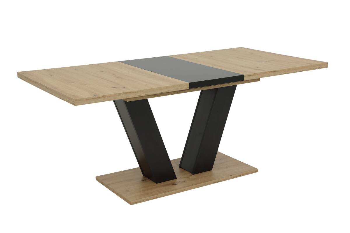 Esstisch Hamm schwarz Artisan Oak Nachbildung schwarz B/H/T: ca. 140x76x90 cm