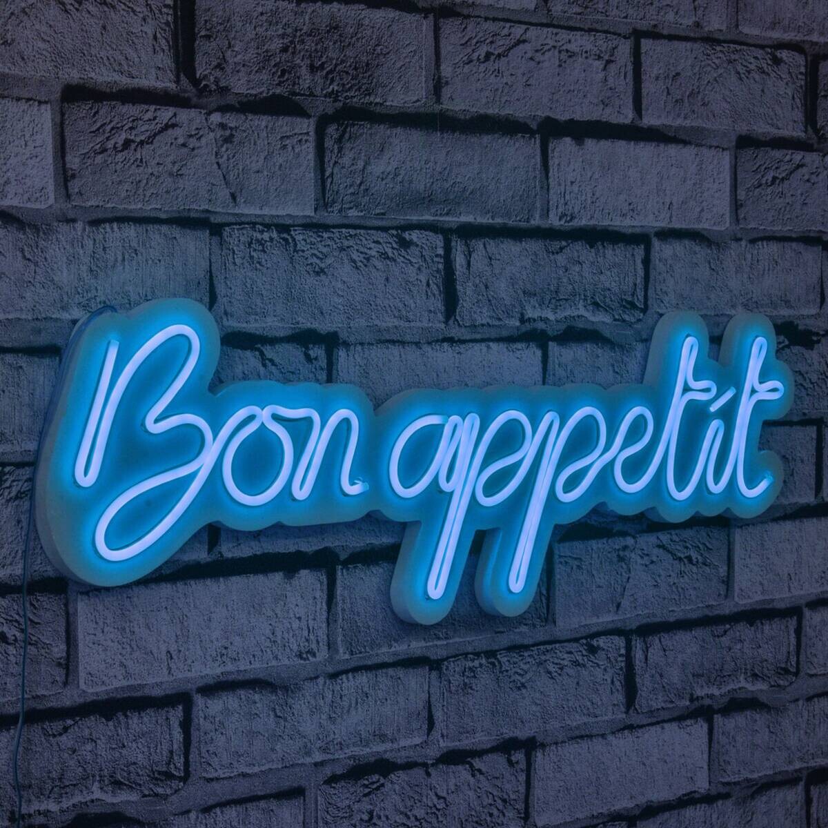 Opviq LED-Wandleuchte blau PVC B/H/T/L: ca. 60x18x2x60 cm