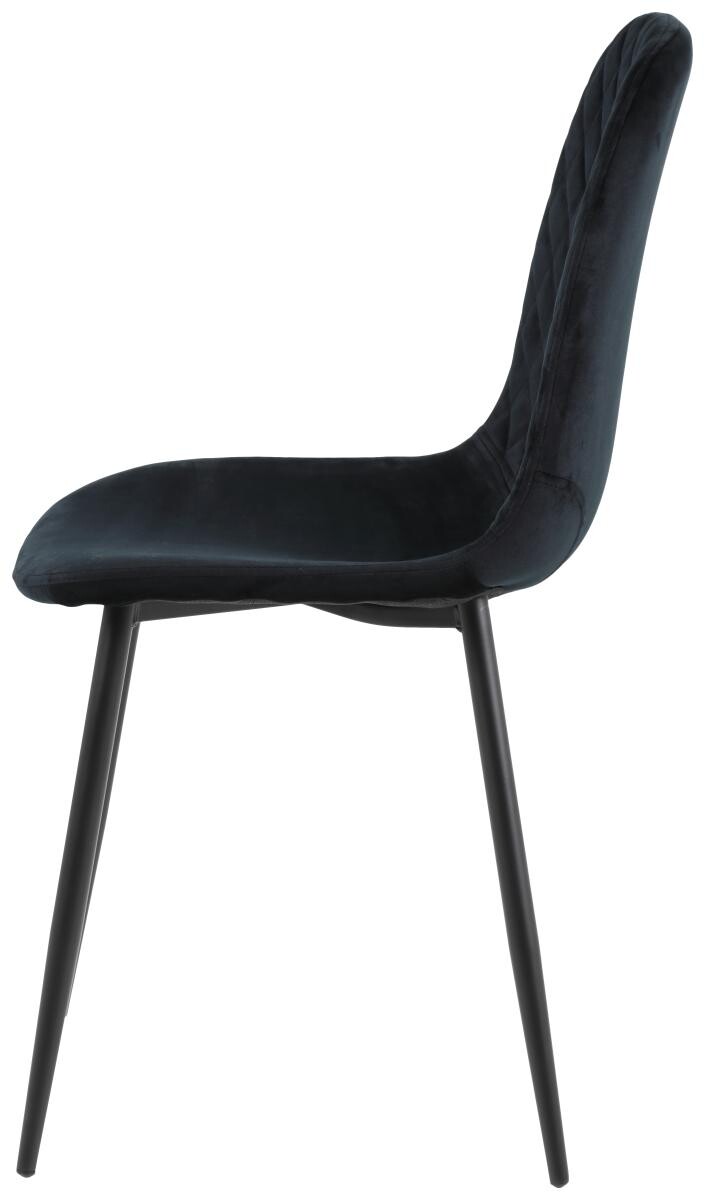 Stuhl Mira 2er Set schwarz Samtoptik B/H/T: ca. 44x89x53,5 cm