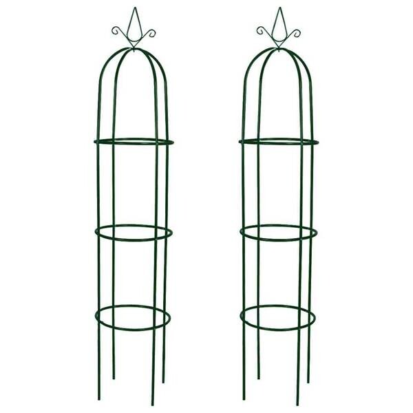 Garten-Ranktürme 2er-Set grün B/H/T/L: ca. 38x190x38x38 cm