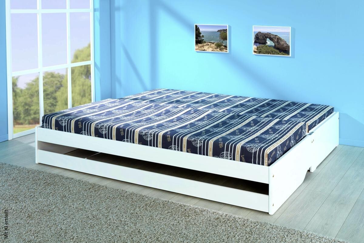 Funktionsbett Lotar weiß Liegefläche B/L: ca. 90x200 cm