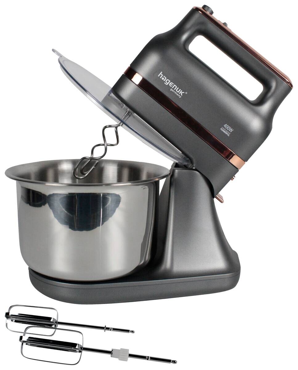 Hagenuk Handmixer-Set HMS-400 schwarz roségold Kunststoff Edelstahl B/H/T: ca. 22x34x34 cm
