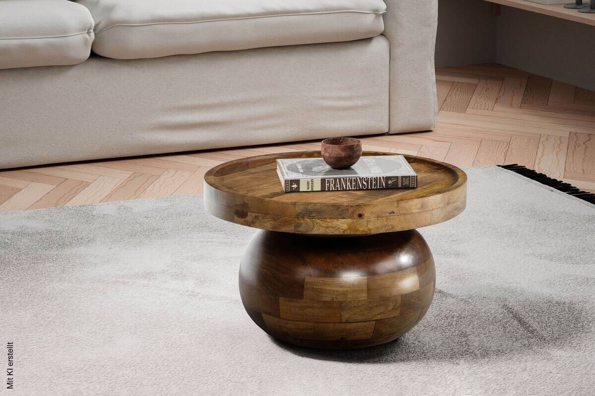 Couchtisch braun H/D: ca. 31x50 cm