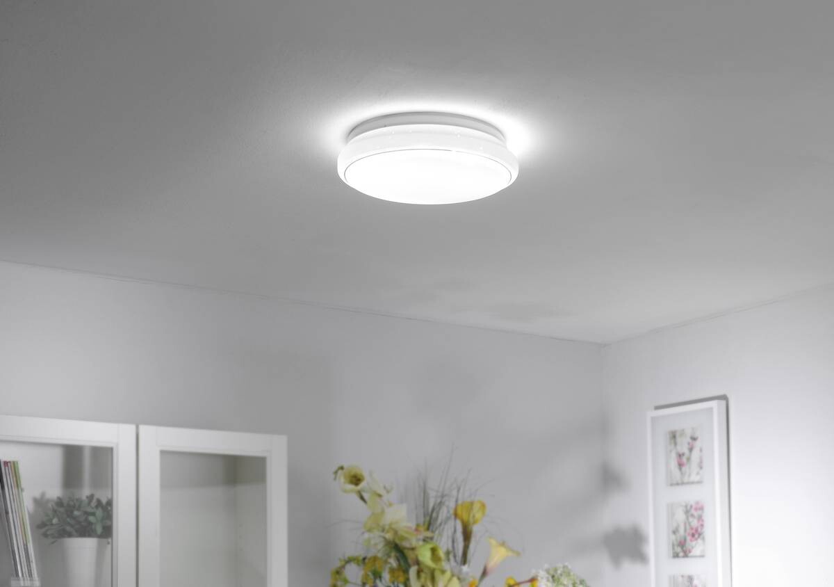 Just Light LED-Deckenleuchte JUPI 14742-16 weiß Kunststoff H/D: ca. 8,5x35 cm 1 Brennstellen